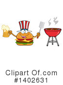 Cheeseburger Mascot Clipart #1402631 by Hit Toon
