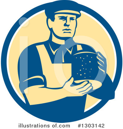 Royalty-Free (RF) Cheesemaker Clipart Illustration by patrimonio - Stock Sample #1303142