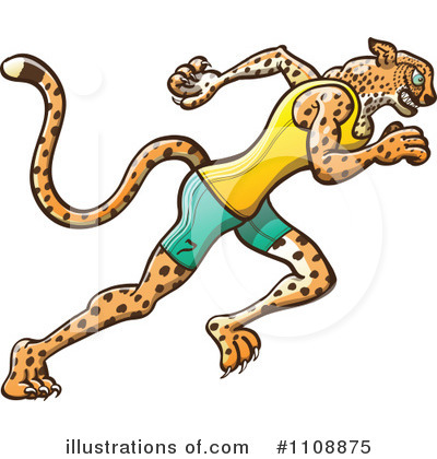 Royalty-Free (RF) Cheetah Clipart Illustration by Zooco - Stock Sample #1108875