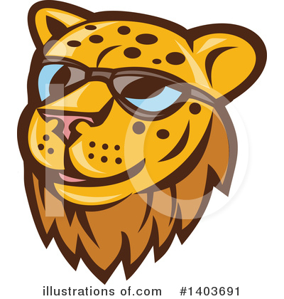 Royalty-Free (RF) Cheetah Clipart Illustration by patrimonio - Stock Sample #1403691