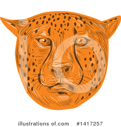 Royalty-Free (RF) Cheetah Clipart Illustration by patrimonio - Stock Sample #1417257