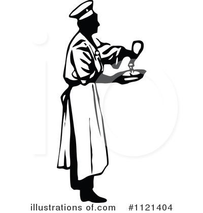 Royalty-Free (RF) Chef Clipart Illustration by Prawny Vintage - Stock Sample #1121404