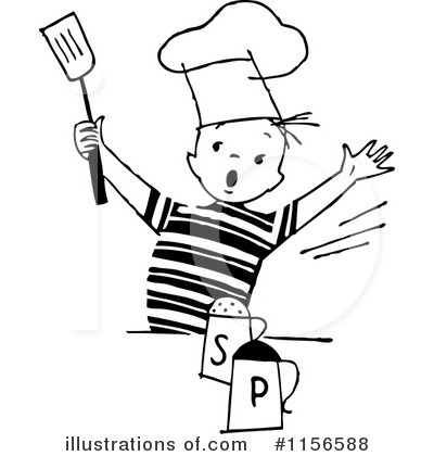 Royalty-Free (RF) Chef Clipart Illustration by BestVector - Stock Sample #1156588