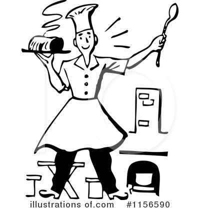 Royalty-Free (RF) Chef Clipart Illustration by BestVector - Stock Sample #1156590