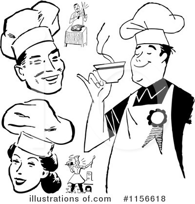 Royalty-Free (RF) Chef Clipart Illustration by BestVector - Stock Sample #1156618