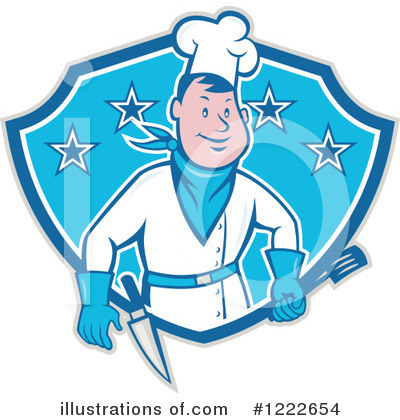 Royalty-Free (RF) Chef Clipart Illustration by patrimonio - Stock Sample #1222654