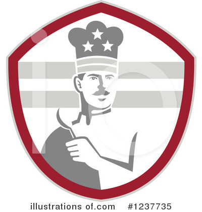 Royalty-Free (RF) Chef Clipart Illustration by patrimonio - Stock Sample #1237735