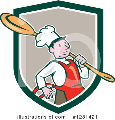 Royalty-Free (RF) Chef Clipart Illustration by patrimonio - Stock Sample #1281421