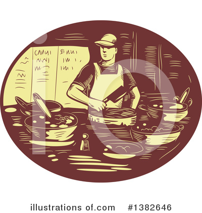 Royalty-Free (RF) Chef Clipart Illustration by patrimonio - Stock Sample #1382646