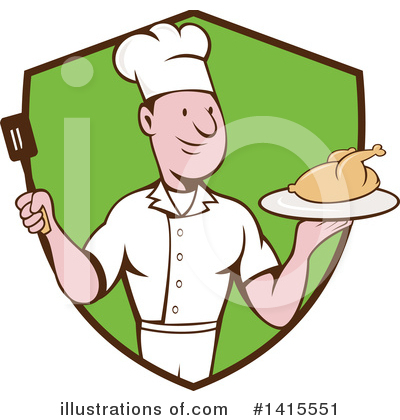 Royalty-Free (RF) Chef Clipart Illustration by patrimonio - Stock Sample #1415551