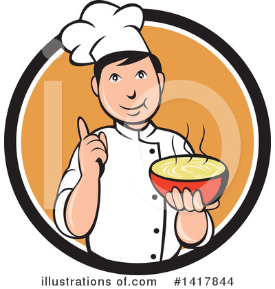 Royalty-Free (RF) Chef Clipart Illustration by patrimonio - Stock Sample #1417844