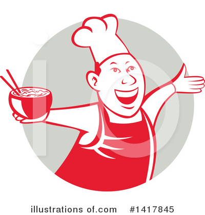 Royalty-Free (RF) Chef Clipart Illustration by patrimonio - Stock Sample #1417845