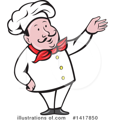 Royalty-Free (RF) Chef Clipart Illustration by patrimonio - Stock Sample #1417850