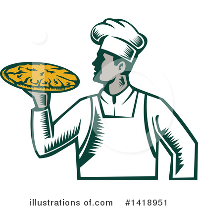 Royalty-Free (RF) Chef Clipart Illustration by patrimonio - Stock Sample #1418951