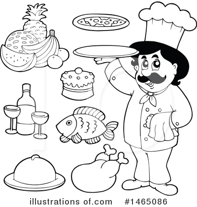 Royalty-Free (RF) Chef Clipart Illustration by visekart - Stock Sample #1465086