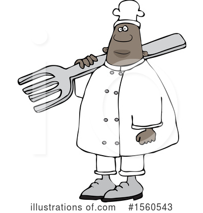 Royalty-Free (RF) Chef Clipart Illustration by djart - Stock Sample #1560543