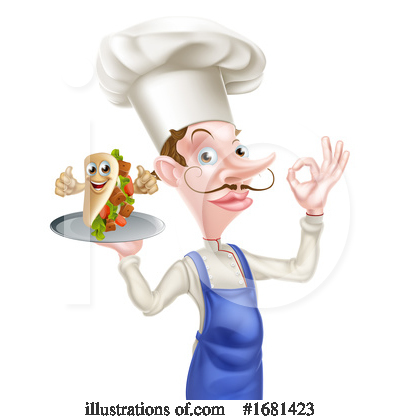 Souvlaki Kebab Clipart #1681423 by AtStockIllustration