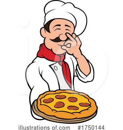 Pizza Chef Clipart #1750144 by dero