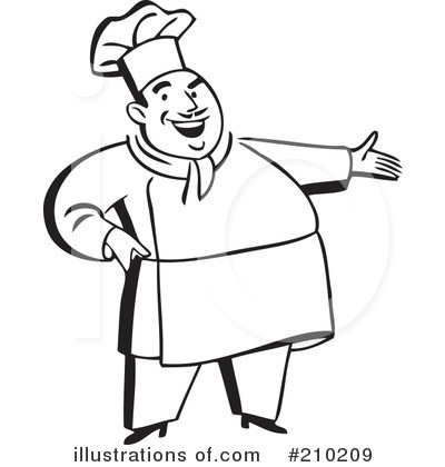 Royalty-Free (RF) Chef Clipart Illustration by BestVector - Stock Sample #210209