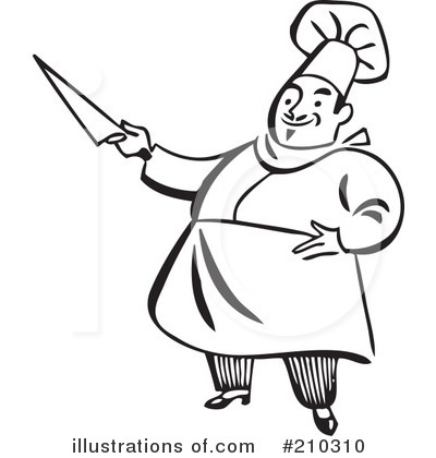 Royalty-Free (RF) Chef Clipart Illustration by BestVector - Stock Sample #210310