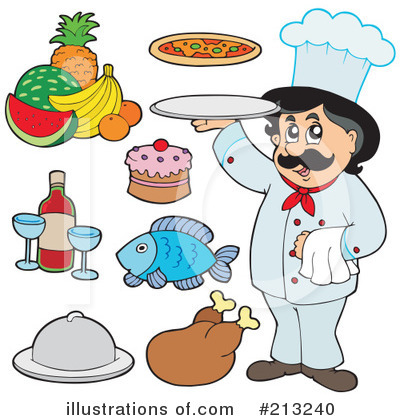 Royalty-Free (RF) Chef Clipart Illustration by visekart - Stock Sample #213240