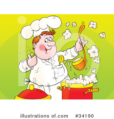 Royalty-Free (RF) Chef Clipart Illustration by Alex Bannykh - Stock Sample #34190