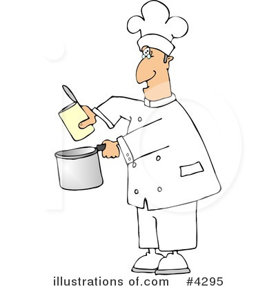 Royalty-Free (RF) Chef Clipart Illustration by djart - Stock Sample #4295