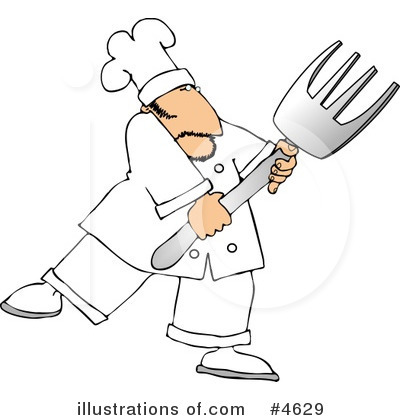 Royalty-Free (RF) Chef Clipart Illustration by djart - Stock Sample #4629