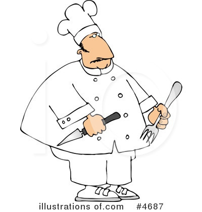 Royalty-Free (RF) Chef Clipart Illustration by djart - Stock Sample #4687
