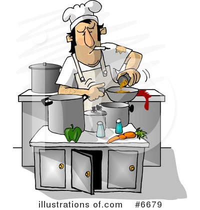 Royalty-Free (RF) Chef Clipart Illustration by djart - Stock Sample #6679