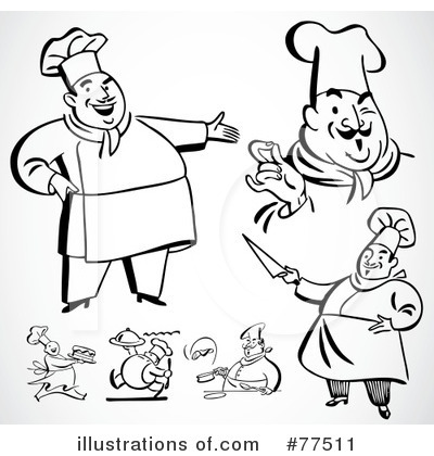 Royalty-Free (RF) Chef Clipart Illustration by BestVector - Stock Sample #77511