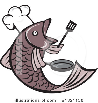 Royalty-Free (RF) Chef Fish Clipart Illustration by patrimonio - Stock Sample #1321150