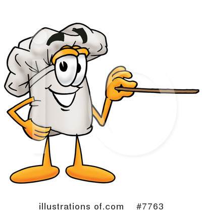 Chefs Hat Character Clipart #7763 by Mascot Junction