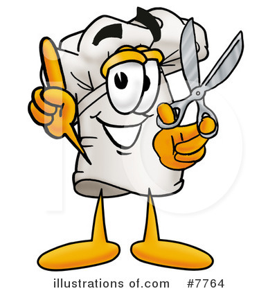 Chefs Hat Character Clipart #7764 by Mascot Junction