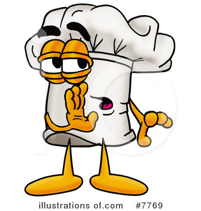 Chefs Hat Character Clipart #7769 by Mascot Junction