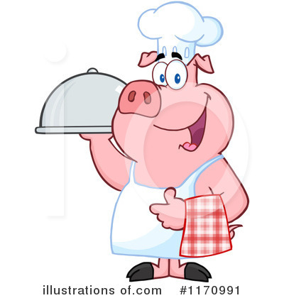 Royalty-Free (RF) Chef Pig Clipart Illustration by Hit Toon - Stock Sample #1170991