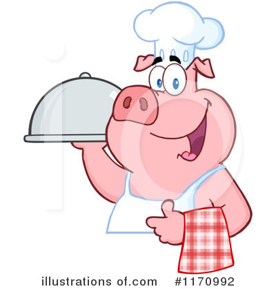 Royalty-Free (RF) Chef Pig Clipart Illustration by Hit Toon - Stock Sample #1170992