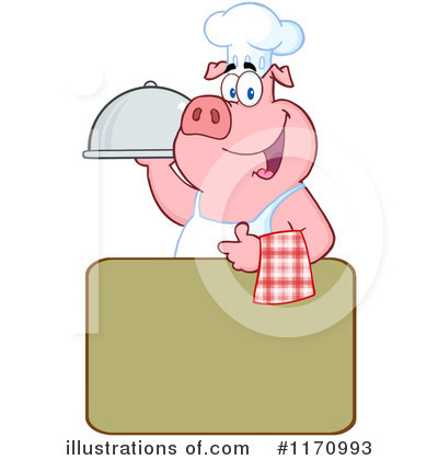 Royalty-Free (RF) Chef Pig Clipart Illustration by Hit Toon - Stock Sample #1170993