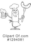 Chef Sausage Clipart #1294081 by Hit Toon