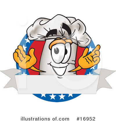 Chefs Hat Character Clipart #16952 by Mascot Junction