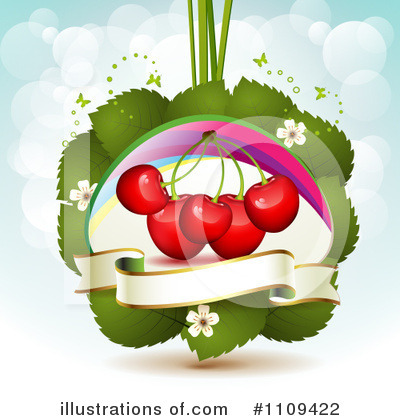 Royalty-Free (RF) Cherries Clipart Illustration by merlinul - Stock Sample #1109422