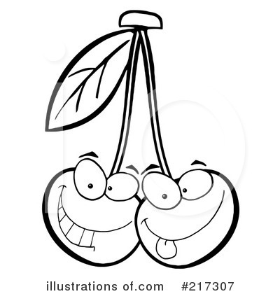 Royalty-Free (RF) Cherries Clipart Illustration by Hit Toon - Stock Sample #217307