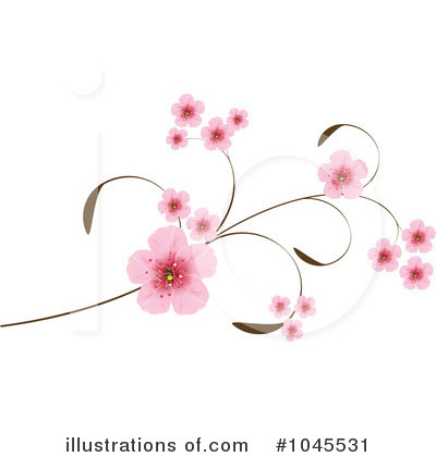 Royalty-Free (RF) Cherry Blossoms Clipart Illustration by Pushkin - Stock Sample #1045531