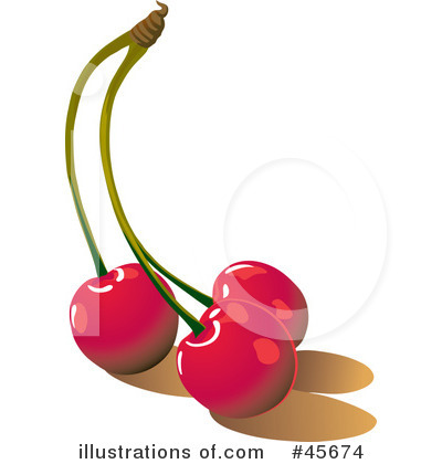 Royalty-Free (RF) Cherry Clipart Illustration by pauloribau - Stock Sample #45674