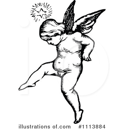 Royalty-Free (RF) Cherub Clipart Illustration by Prawny Vintage - Stock Sample #1113884