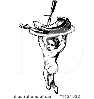 Royalty-Free (RF) Cherub Clipart Illustration by Prawny Vintage - Stock Sample #1121532