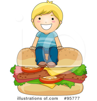 Royalty-Free (RF) Cheseburger Clipart Illustration by BNP Design Studio - Stock Sample #95777
