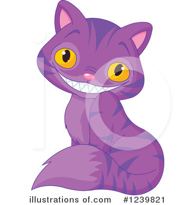 Royalty-Free (RF) Cheshire Cat Clipart Illustration by Pushkin - Stock Sample #1239821