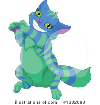 Royalty-Free (RF) Cheshire Cat Clipart Illustration by Pushkin - Stock Sample #1382698