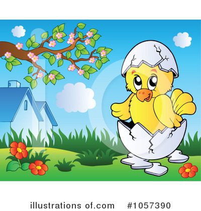 Royalty-Free (RF) Chick Clipart Illustration by visekart - Stock Sample #1057390